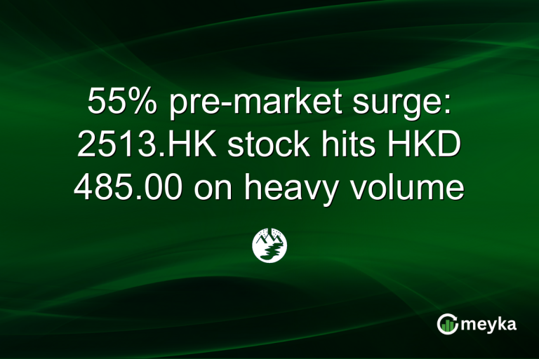 55% pre-market surge: 2513.HK stock hits HKD 485.00 on heavy volume