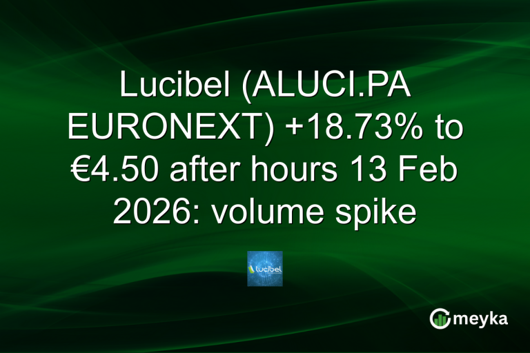 Lucibel (ALUCI.PA EURONEXT) +18.73% to €4.50 after hours 13 Feb 2026: volume spike