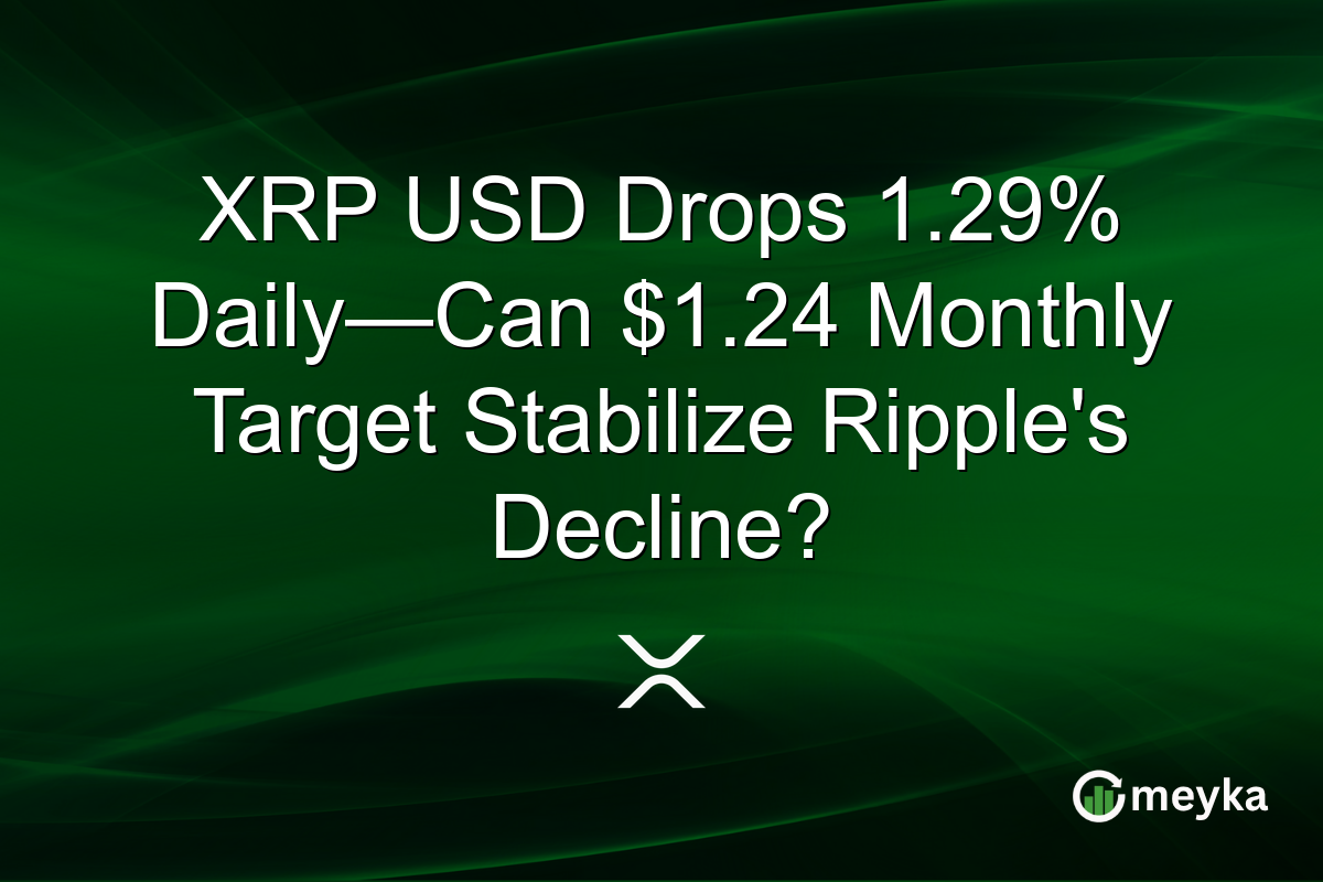 XRP USD Drops 1.29% Daily—Can $1.24 Monthly Target Stabilize Ripple's Decline?