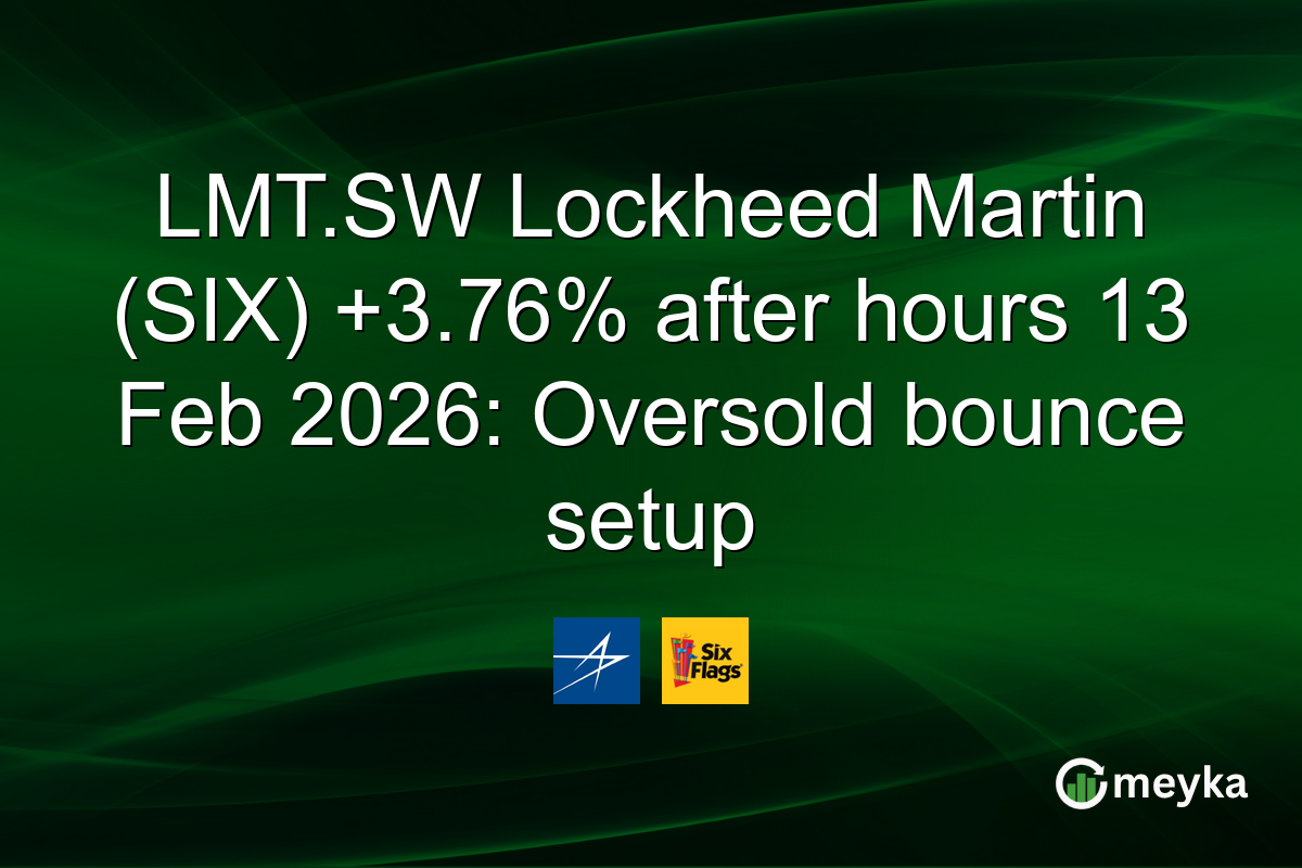 LMT.SW Lockheed Martin (SIX) +3.76% after hours 13 Feb 2026: Oversold bounce setup