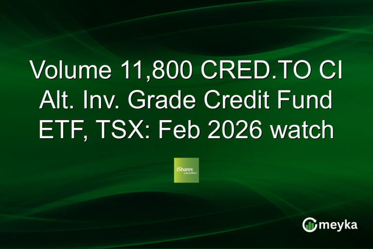 Volume 11,800 CRED.TO CI Alt. Inv. Grade Credit Fund ETF, TSX: Feb 2026 watch