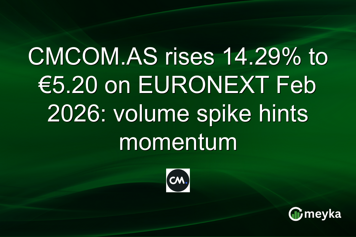 CMCOM.AS rises 14.29% to €5.20 on EURONEXT Feb 2026: volume spike hints momentum