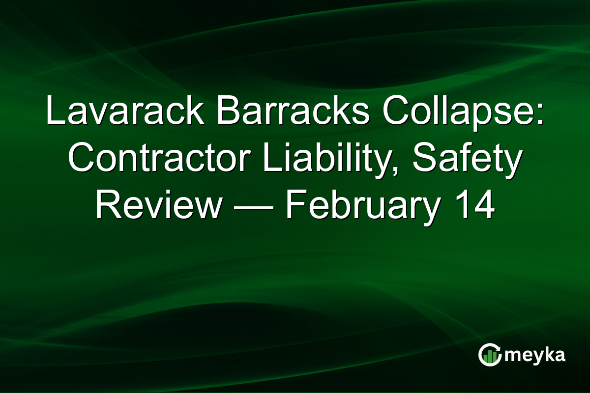 Lavarack Barracks Collapse: Contractor Liability, Safety Review — February 14