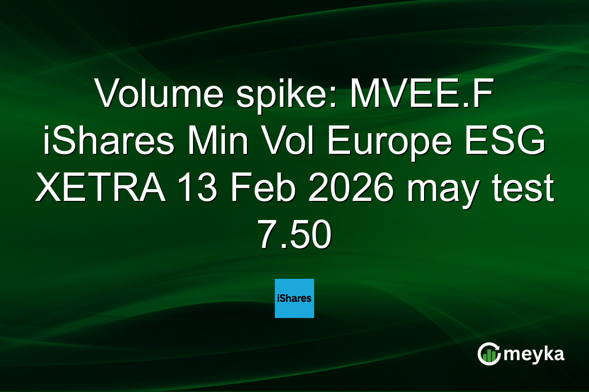 Volume spike: MVEE.F iShares Min Vol Europe ESG XETRA 13 Feb 2026 may test 7.50