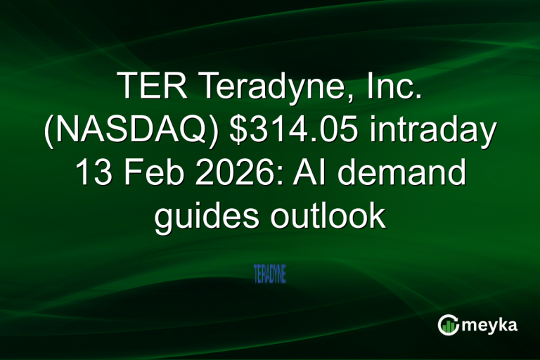 TER Teradyne, Inc. (NASDAQ) $314.05 intraday 13 Feb 2026: AI demand guides outlook