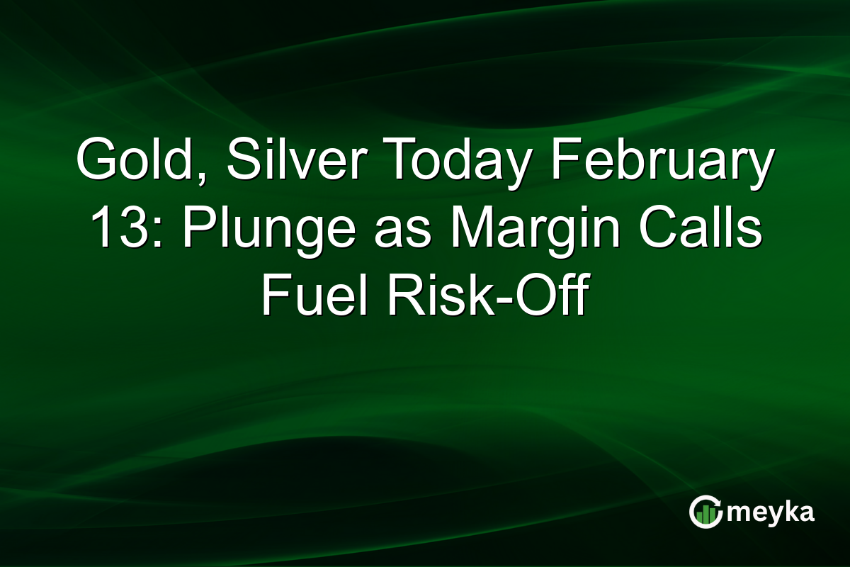 Gold, Silver Today February 13: Plunge as Margin Calls Fuel Risk-Off