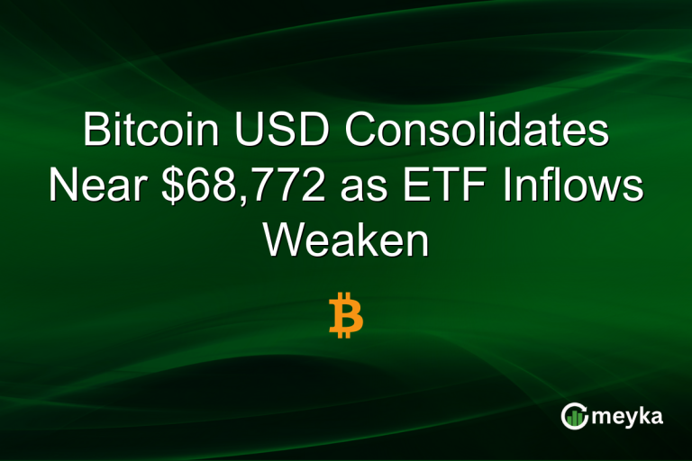 Bitcoin USD Consolidates Near $68,772 as ETF Inflows Weaken