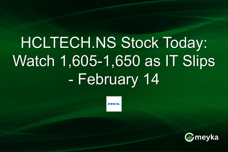HCLTECH.NS Stock Today: Watch 1,605-1,650 as IT Slips - February 14