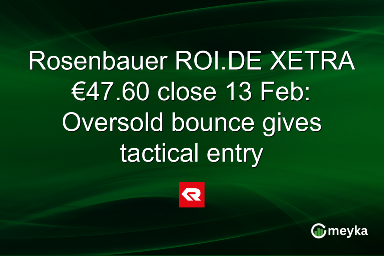 Rosenbauer ROI.DE XETRA €47.60 close 13 Feb: Oversold bounce gives tactical entry