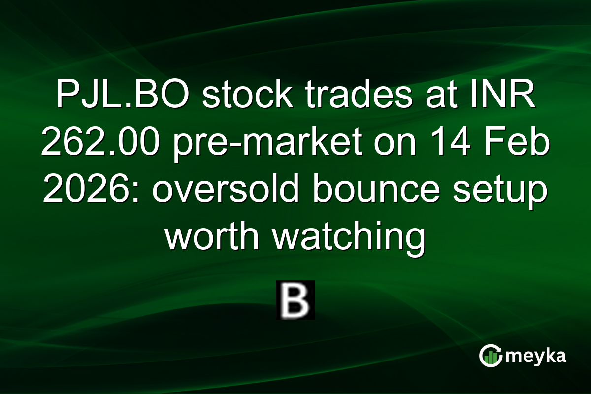 PJL.BO stock trades at INR 262.00 pre-market on 14 Feb 2026: oversold bounce setup worth watching