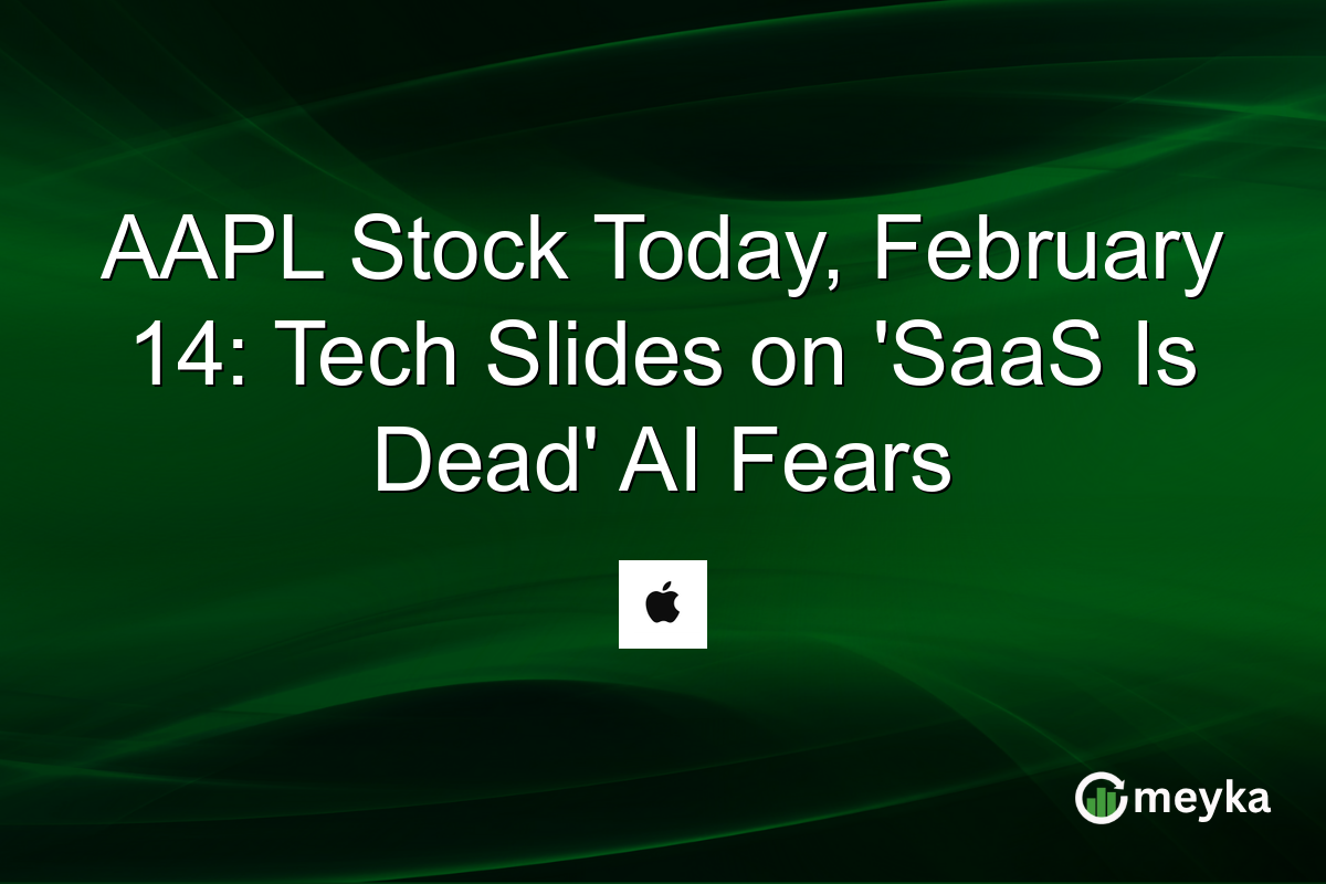 AAPL Stock Today, February 14: Tech Slides on 'SaaS Is Dead' AI Fears