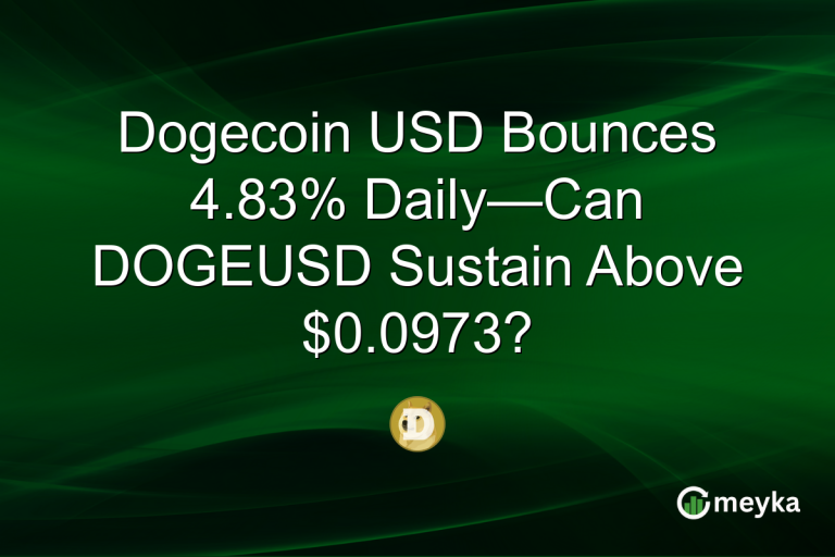 Dogecoin USD Bounces 4.83% Daily—Can DOGEUSD Sustain Above $0.0973?