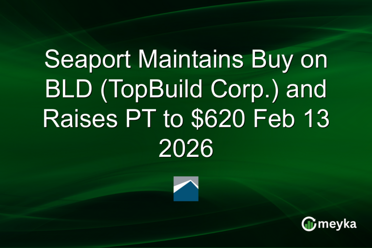 Seaport Maintains Buy on BLD (TopBuild Corp.) and Raises PT to $620 Feb 13 2026