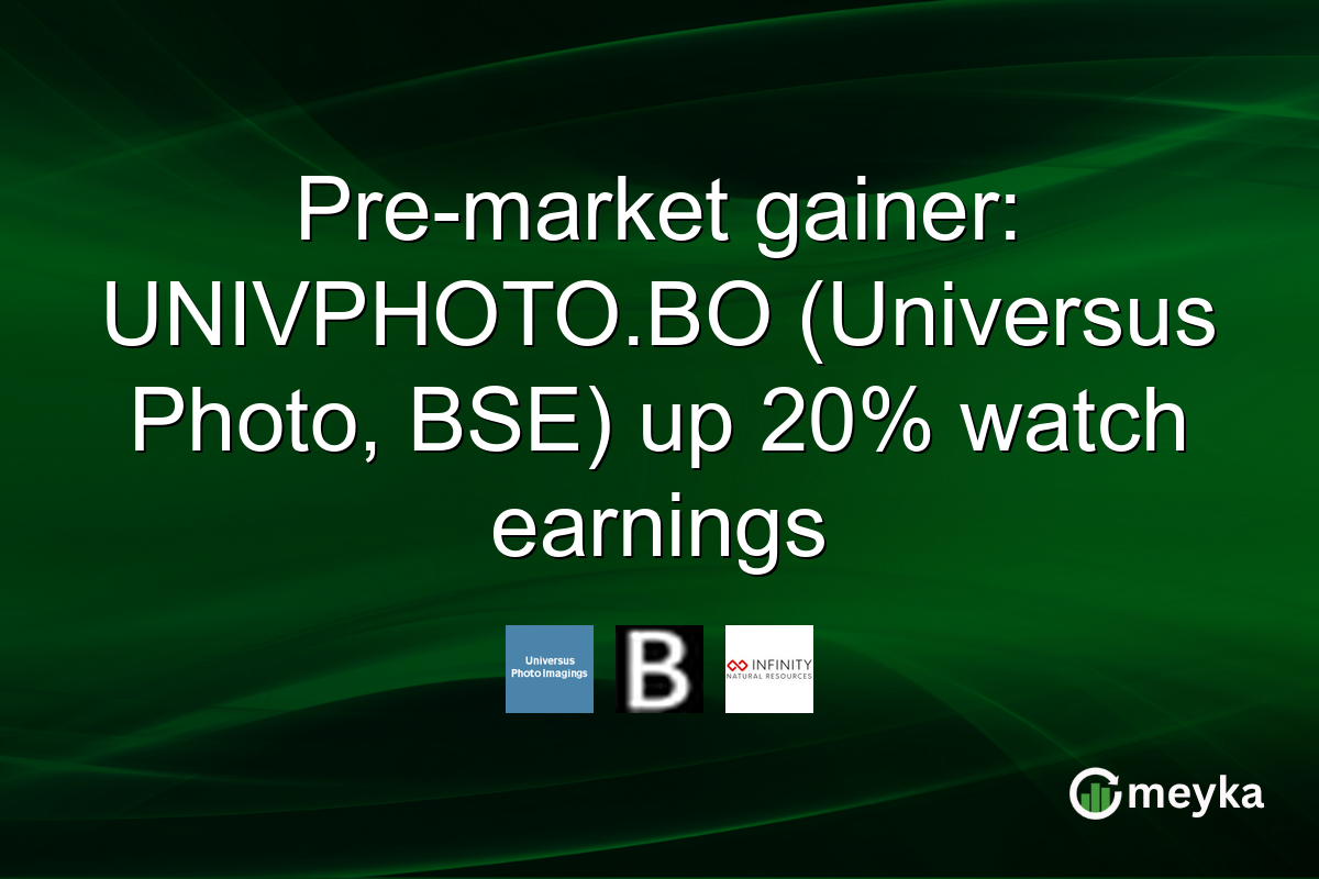 Pre-market gainer: UNIVPHOTO.BO (Universus Photo, BSE) up 20% watch earnings
