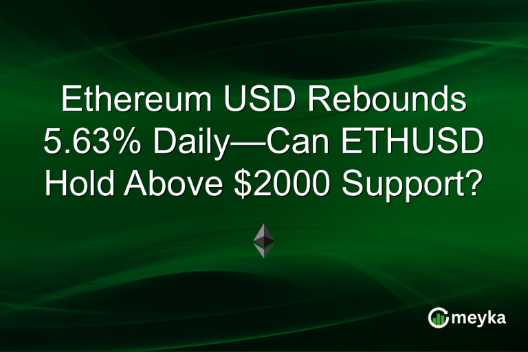 Ethereum USD Rebounds 5.63% Daily—Can ETHUSD Hold Above $2000 Support?