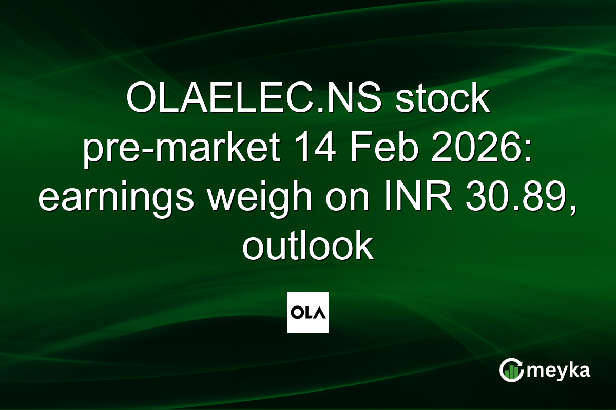 OLAELEC.NS stock pre-market 14 Feb 2026: earnings weigh on INR 30.89, outlook