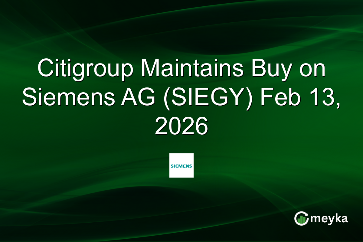 Citigroup Maintains Buy on Siemens AG (SIEGY) Feb 13, 2026