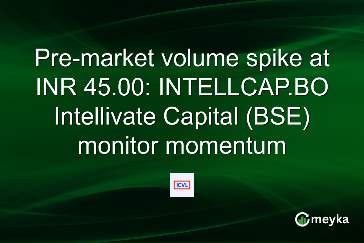 Pre-market volume spike at INR 45.00: INTELLCAP.BO Intellivate Capital (BSE) monitor momentum