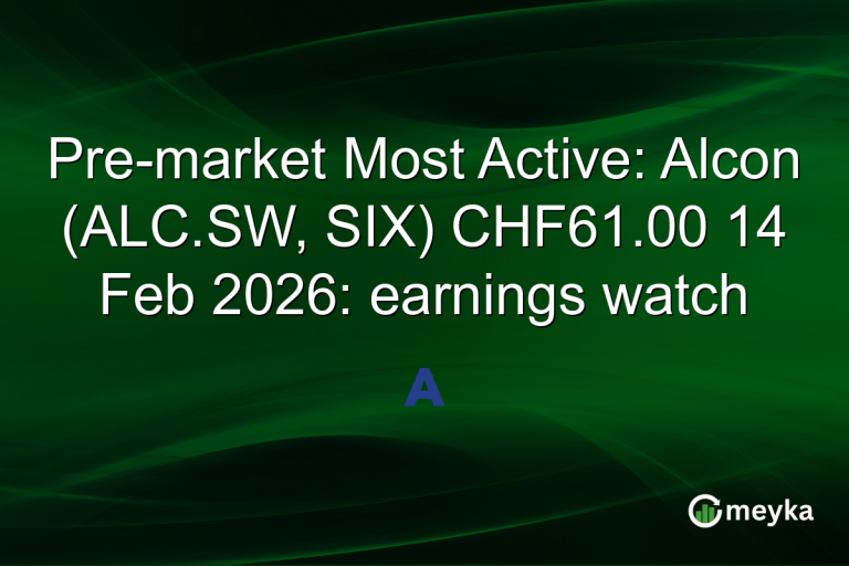 Pre-market Most Active: Alcon (ALC.SW, SIX) CHF61.00 14 Feb 2026: earnings watch