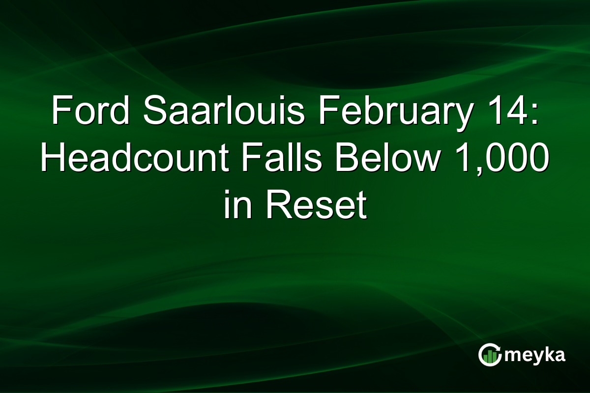Ford Saarlouis February 14: Headcount Falls Below 1,000 in Reset