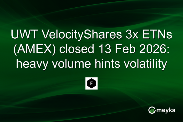 UWT VelocityShares 3x ETNs (AMEX) closed 13 Feb 2026: heavy volume hints volatility