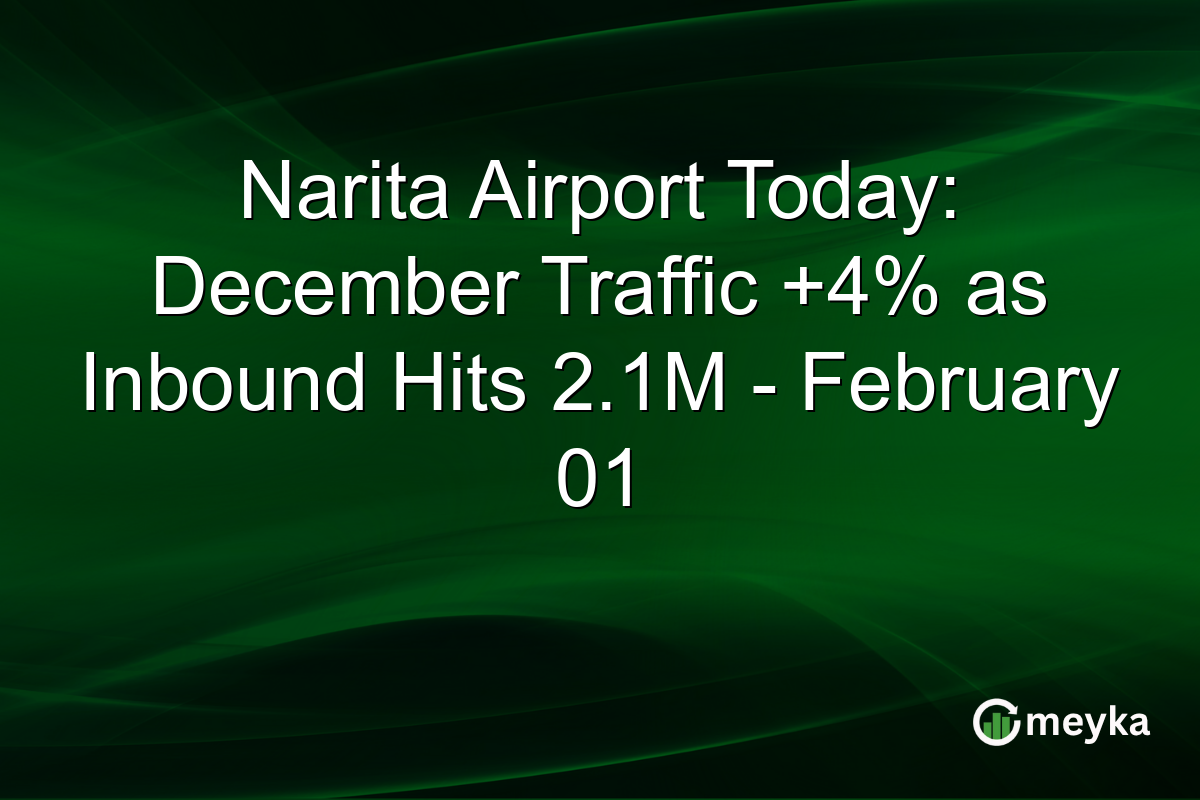 Narita Airport Today: December Traffic +4% as Inbound Hits 2.1M - February 01