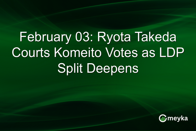 February 03: Ryota Takeda Courts Komeito Votes as LDP Split Deepens