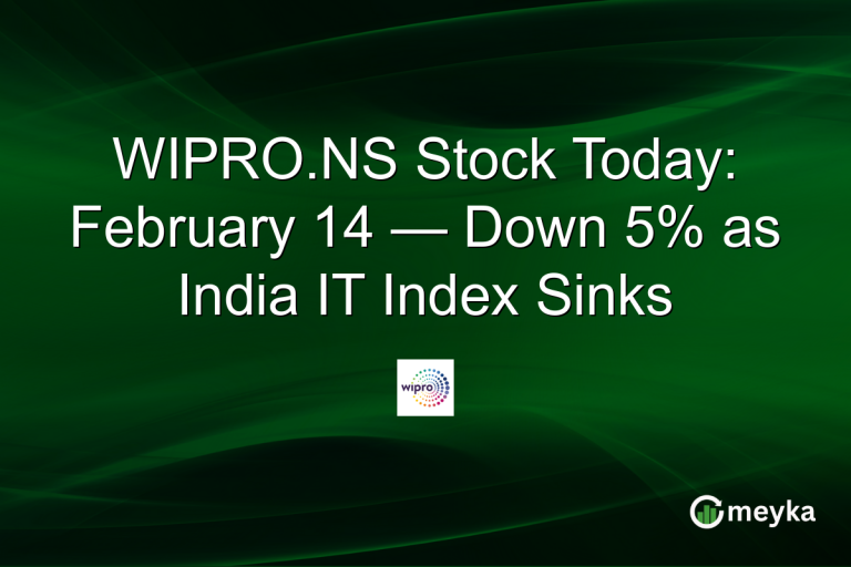 WIPRO.NS Stock Today: February 14 — Down 5% as India IT Index Sinks