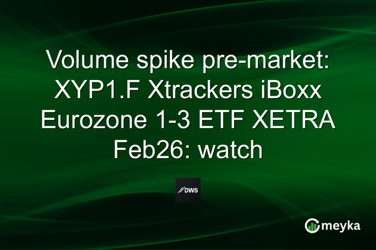 Volume spike pre-market: XYP1.F Xtrackers iBoxx Eurozone 1-3 ETF XETRA Feb26: watch