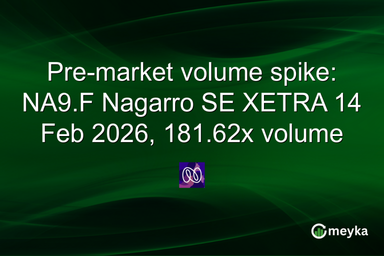 Pre-market volume spike: NA9.F Nagarro SE XETRA 14 Feb 2026, 181.62x volume