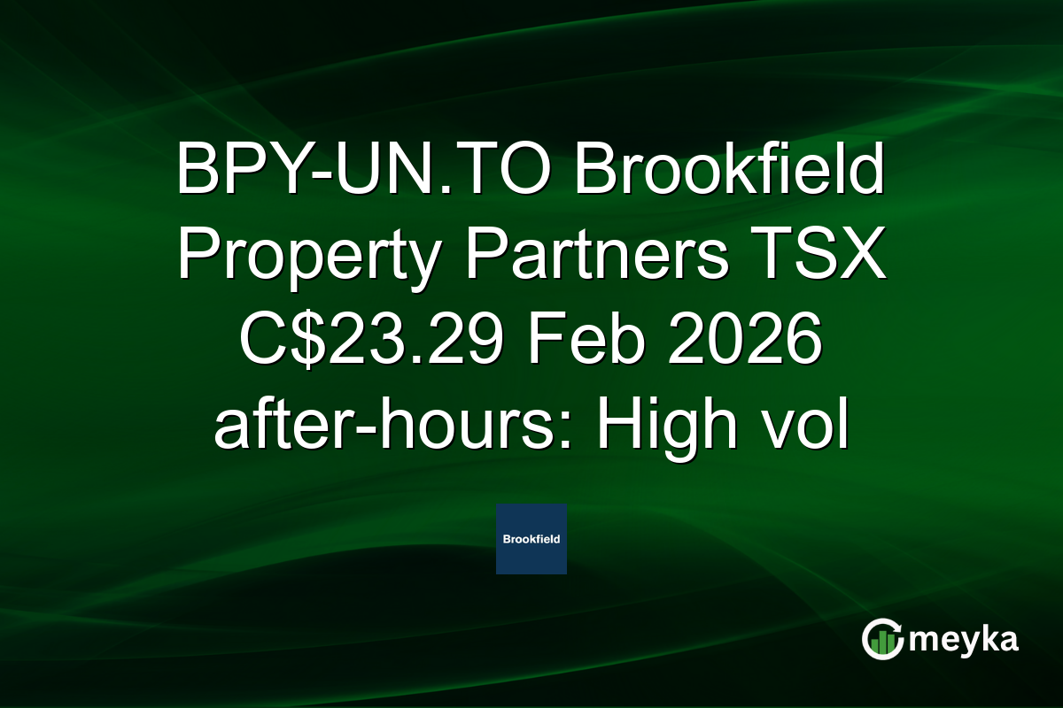 BPY-UN.TO Brookfield Property Partners TSX C$23.29 Feb 2026 after-hours: High vol