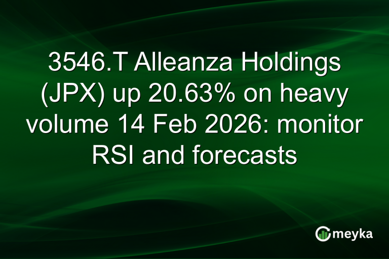3546.T Alleanza Holdings (JPX) up 20.63% on heavy volume 14 Feb 2026: monitor RSI and forecasts