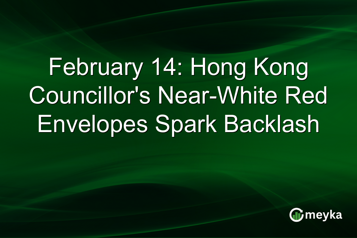 February 14: Hong Kong Councillor's Near-White Red Envelopes Spark Backlash