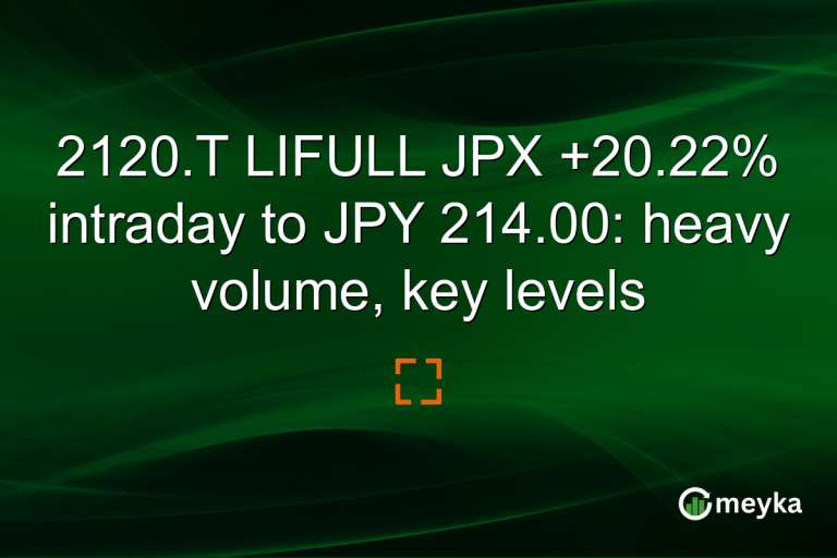 2120.T LIFULL JPX +20.22% intraday to JPY 214.00: heavy volume, key levels