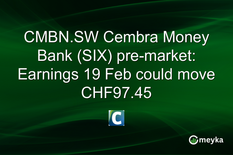 CMBN.SW Cembra Money Bank (SIX) pre-market: Earnings 19 Feb could move CHF97.45