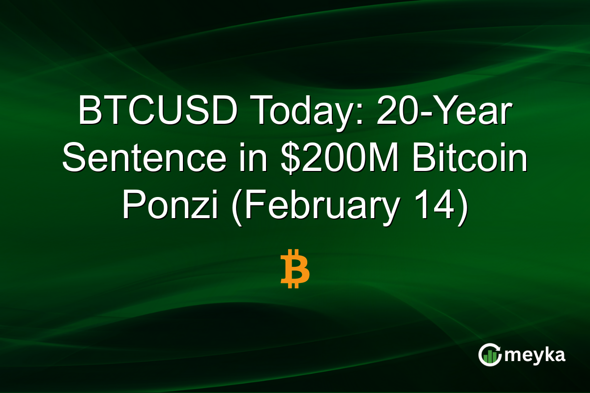 BTCUSD Today: 20-Year Sentence in $200M Bitcoin Ponzi (February 14)