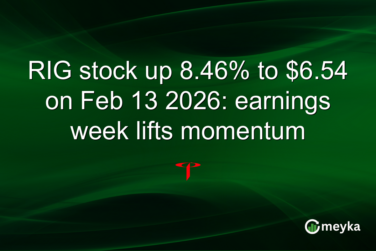RIG stock up 8.46% to $6.54 on Feb 13 2026: earnings week lifts momentum