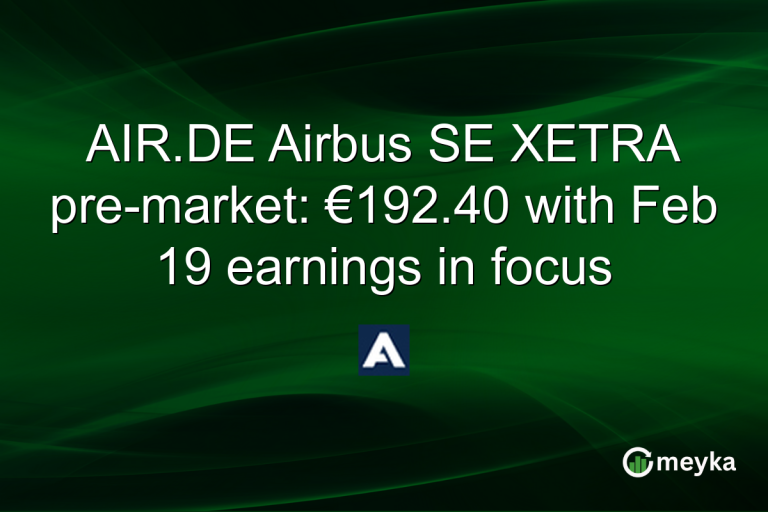 AIR.DE Airbus SE XETRA pre-market: €192.40 with Feb 19 earnings in focus