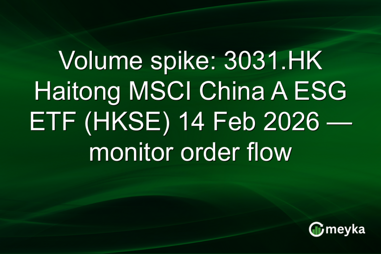 Volume spike: 3031.HK Haitong MSCI China A ESG ETF (HKSE) 14 Feb 2026 — monitor order flow