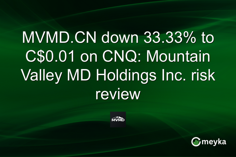 MVMD.CN down 33.33% to C$0.01 on CNQ: Mountain Valley MD Holdings Inc. risk review