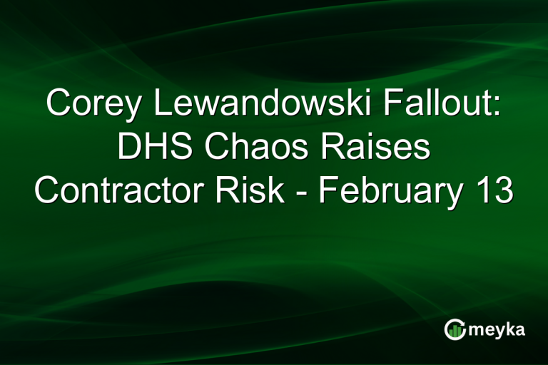 Corey Lewandowski Fallout: DHS Chaos Raises Contractor Risk - February 13