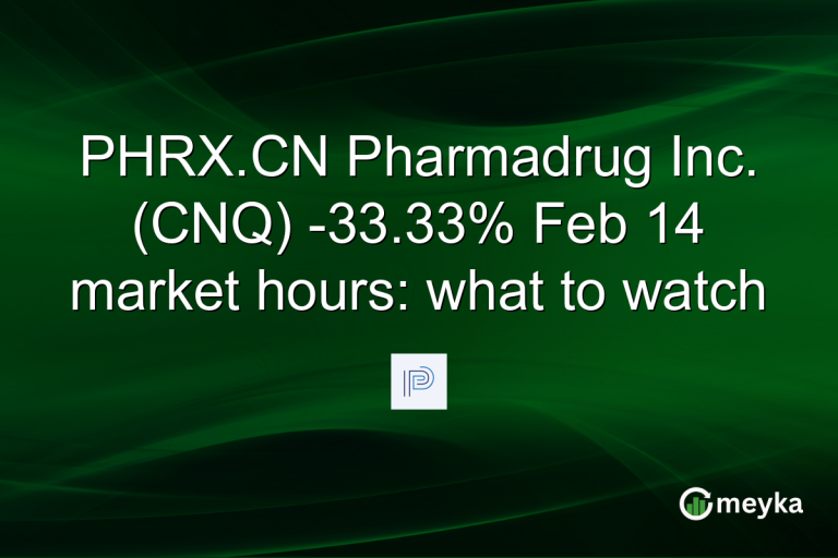 PHRX.CN Pharmadrug Inc. (CNQ) -33.33% Feb 14 market hours: what to watch