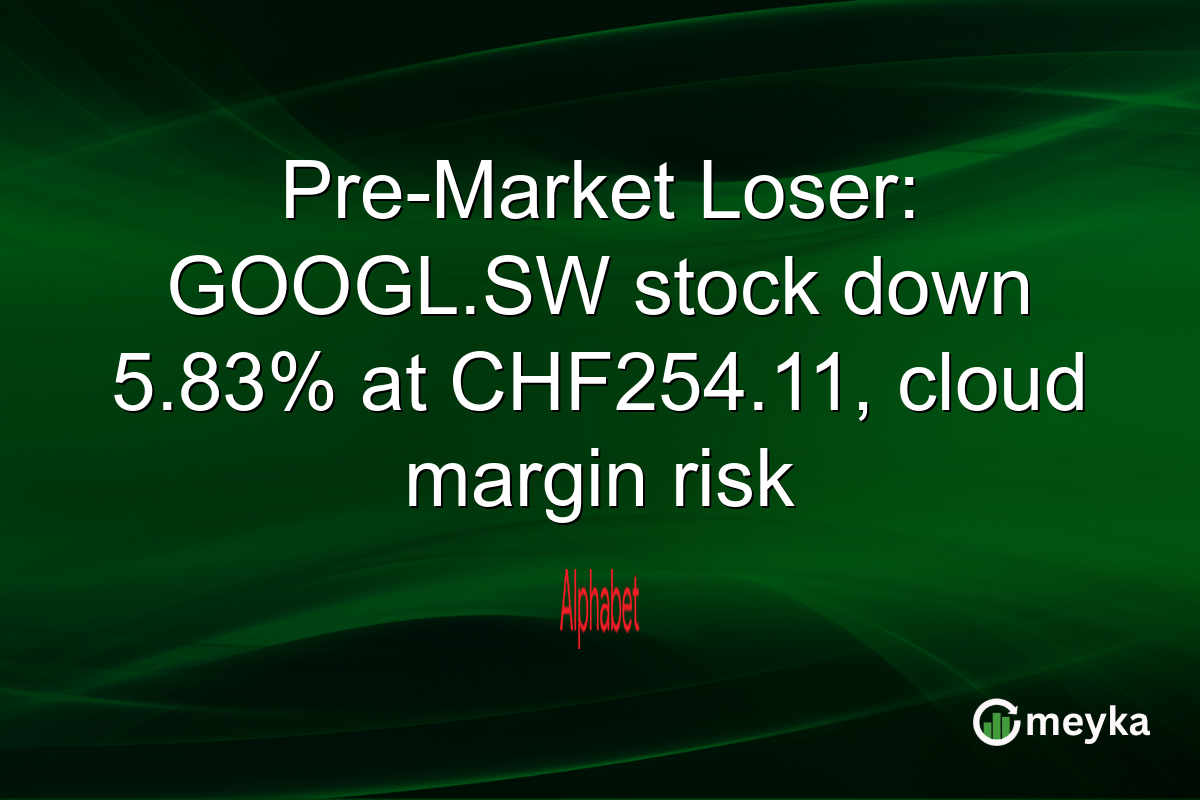 Pre-Market Loser: GOOGL.SW stock down 5.83% at CHF254.11, cloud margin risk