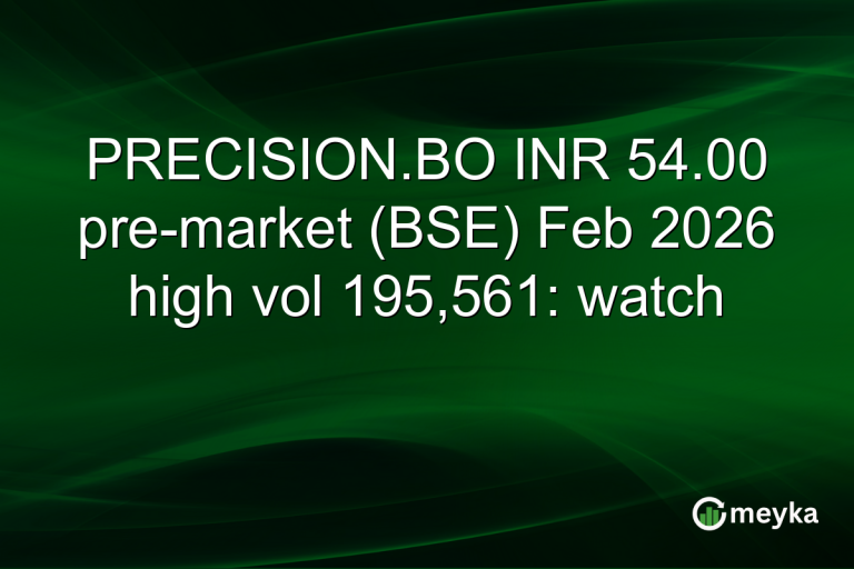 PRECISION.BO INR 54.00 pre-market (BSE) Feb 2026 high vol 195,561: watch