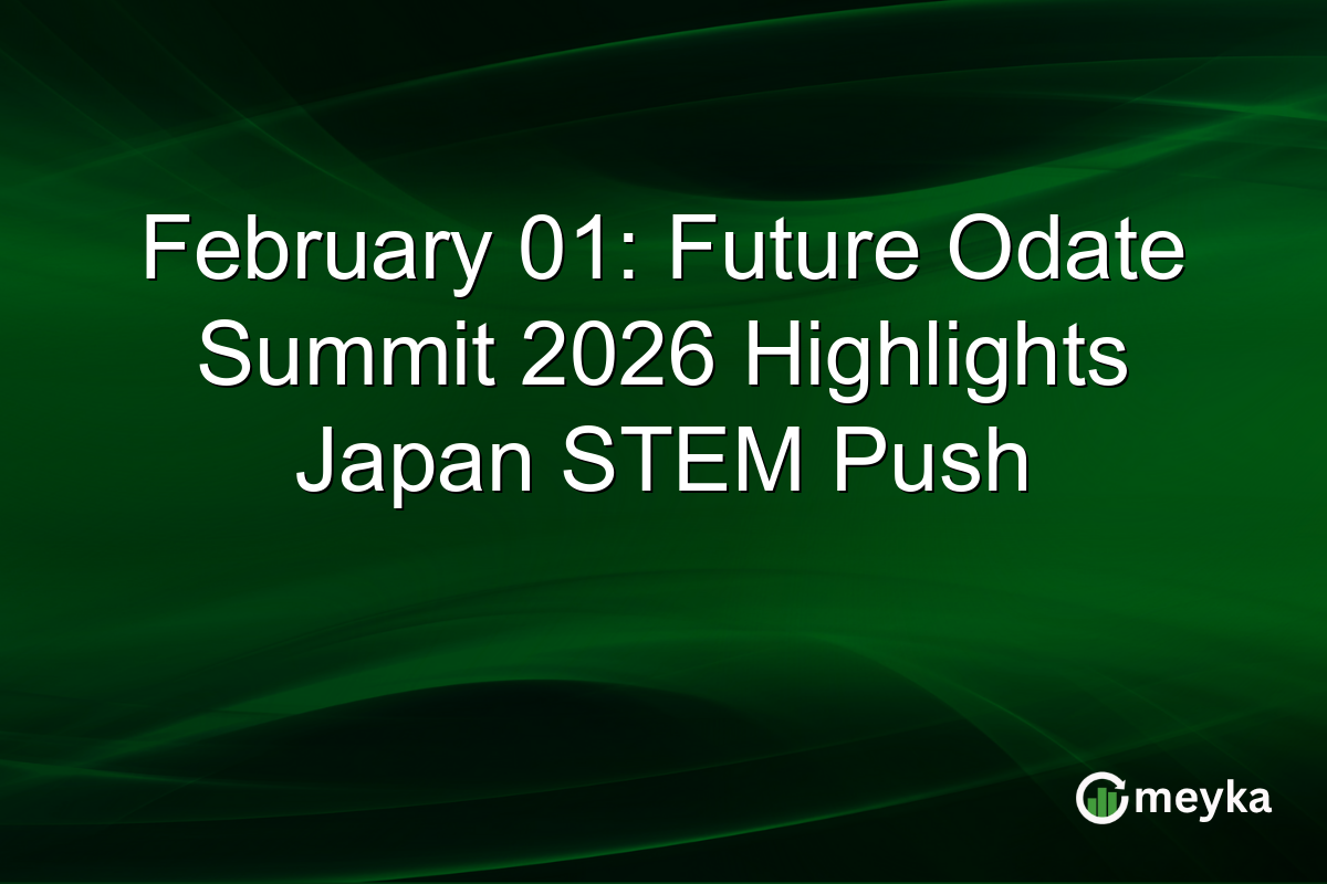 February 01: Future Odate Summit 2026 Highlights Japan STEM Push
