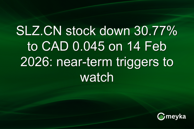 SLZ.CN stock down 30.77% to CAD 0.045 on 14 Feb 2026: near-term triggers to watch