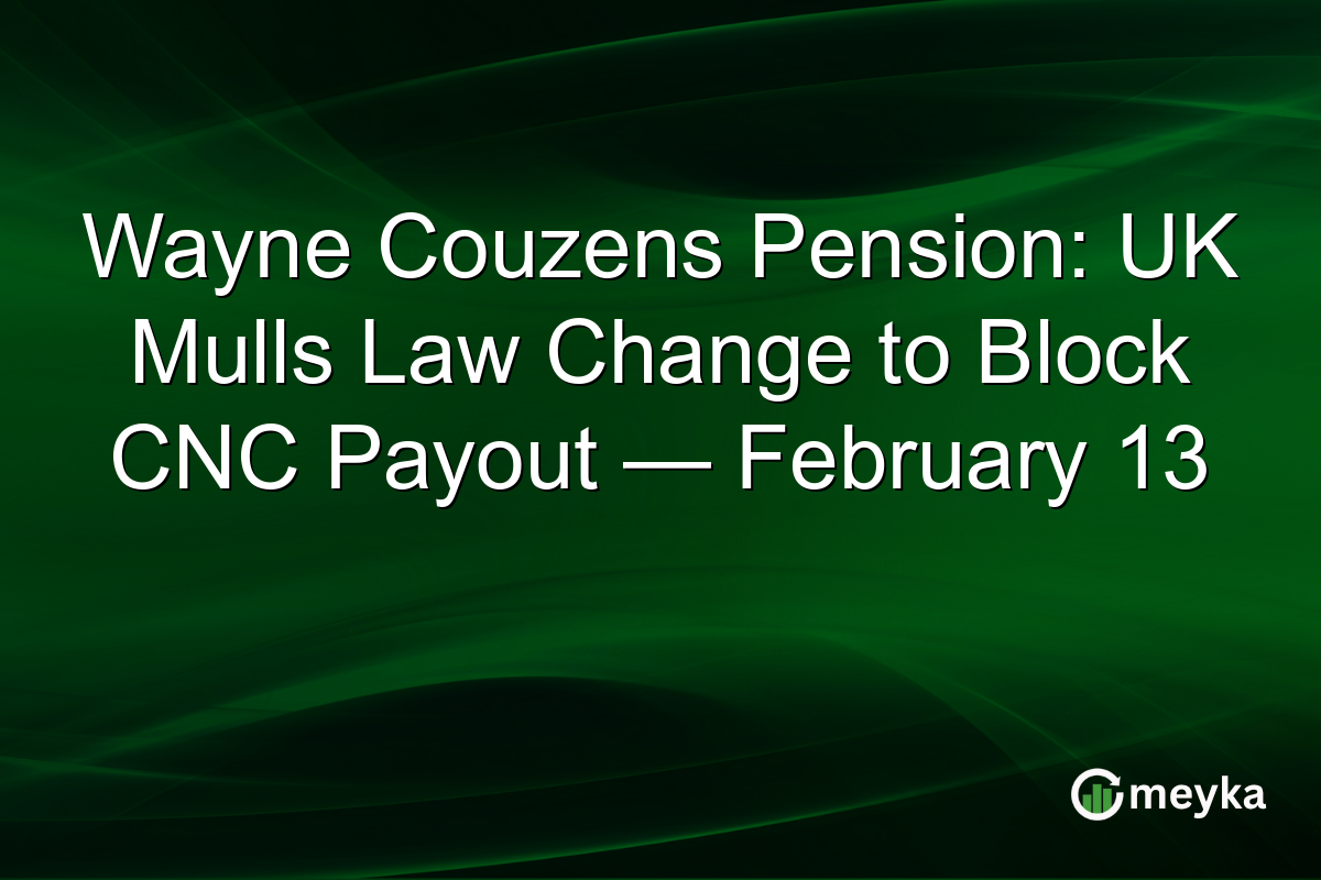 Wayne Couzens Pension: UK Mulls Law Change to Block CNC Payout — February 13