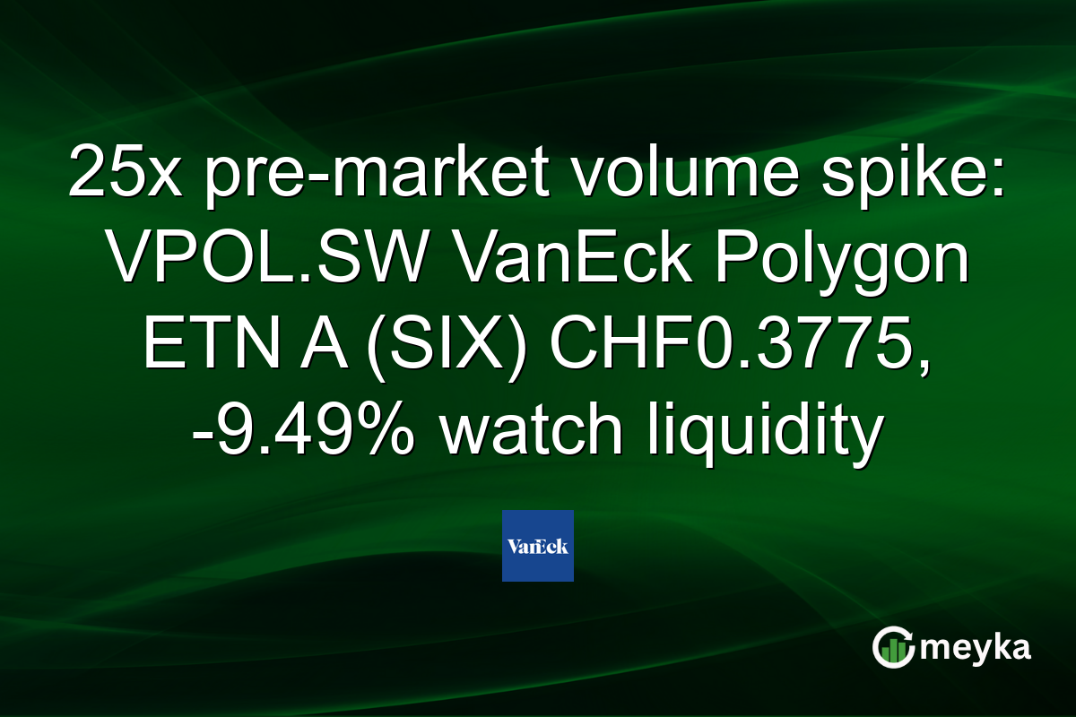 25x pre-market volume spike: VPOL.SW VanEck Polygon ETN A (SIX) CHF0.3775, -9.49% watch liquidity
