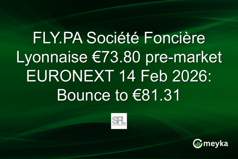 FLY.PA Société Foncière Lyonnaise €73.80 pre-market EURONEXT 14 Feb 2026: Bounce to €81.31