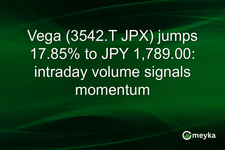 Vega (3542.T JPX) jumps 17.85% to JPY 1,789.00: intraday volume signals momentum